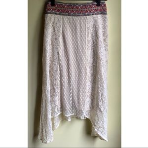 Flying Tomato lace and embroidered skirt